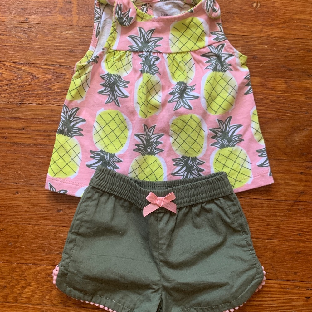 Carter's Baby Girl Pineapple Short Set 3M